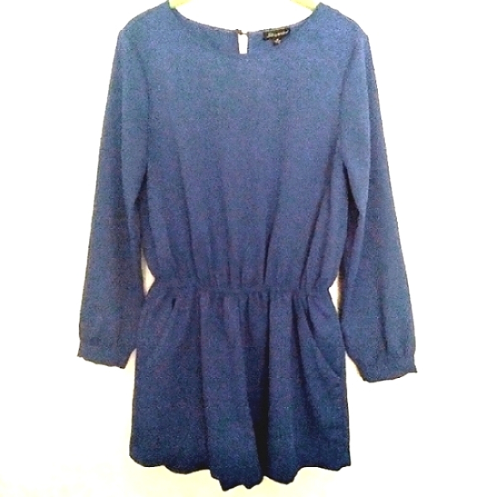 Shinestar Cadet Blue Long Sleeve‎ Festival Y2K Romper Medium